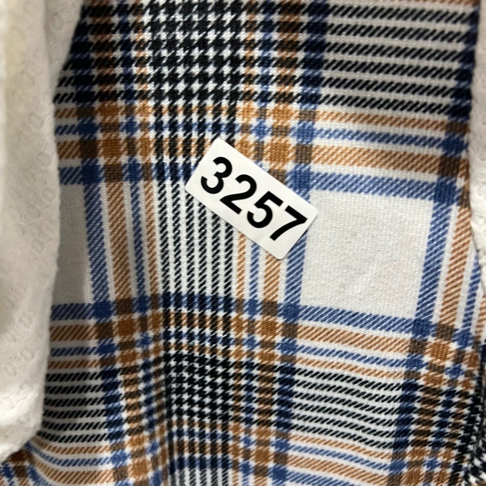 Daytrip Womens Plaid Hooded Button Up Waffle Knit Sleeve Shirt Blue Brown Size M - Picture 10 of 10